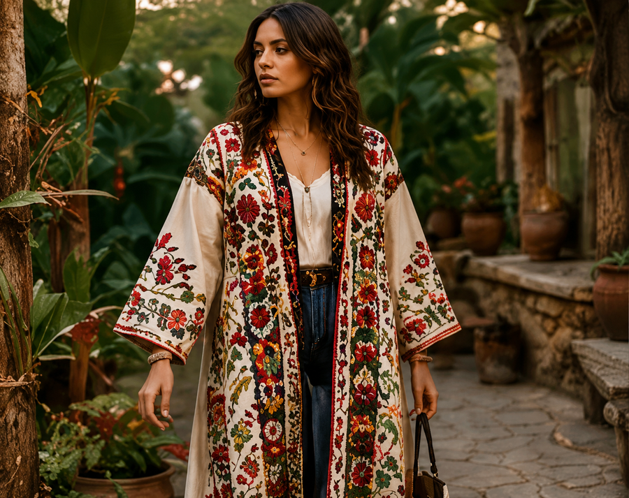 Elegant Suzani Jackets & Boho Kimonos | Timeless Embroidered Fashion