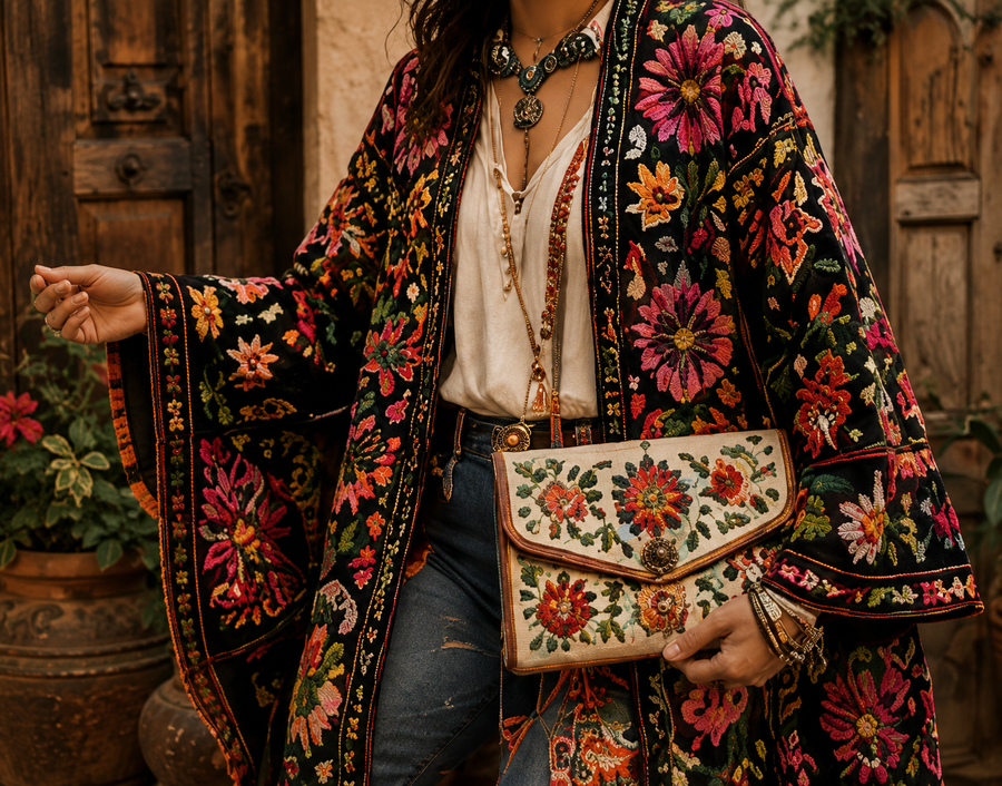Boho Embroidered Statement Layers