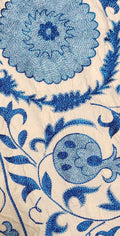 Hand Embroidered Suzani Kaftan – Organic Cotton Boho Kimono Coat Bohozani
