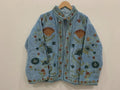 Floral Suzani Embroidered Velvet Jacket, Vintage Boho Coat Bohozani