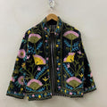 Embroidered Velvet Suzani Jacket | Boho Floral Cropped Outerwear Bohozani