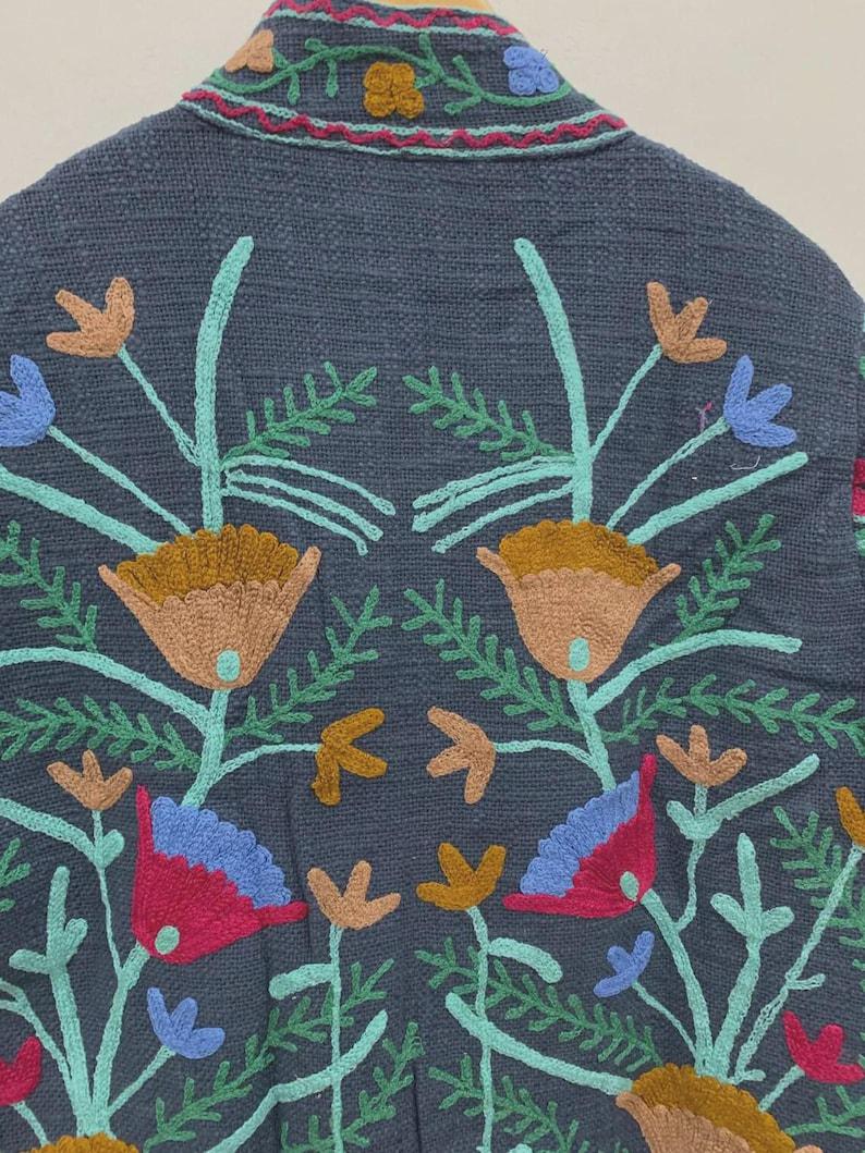 Black Cotton Embroidery TNT Jacket : Bohemian Stylish Jacket | Gift For Her Bohozani