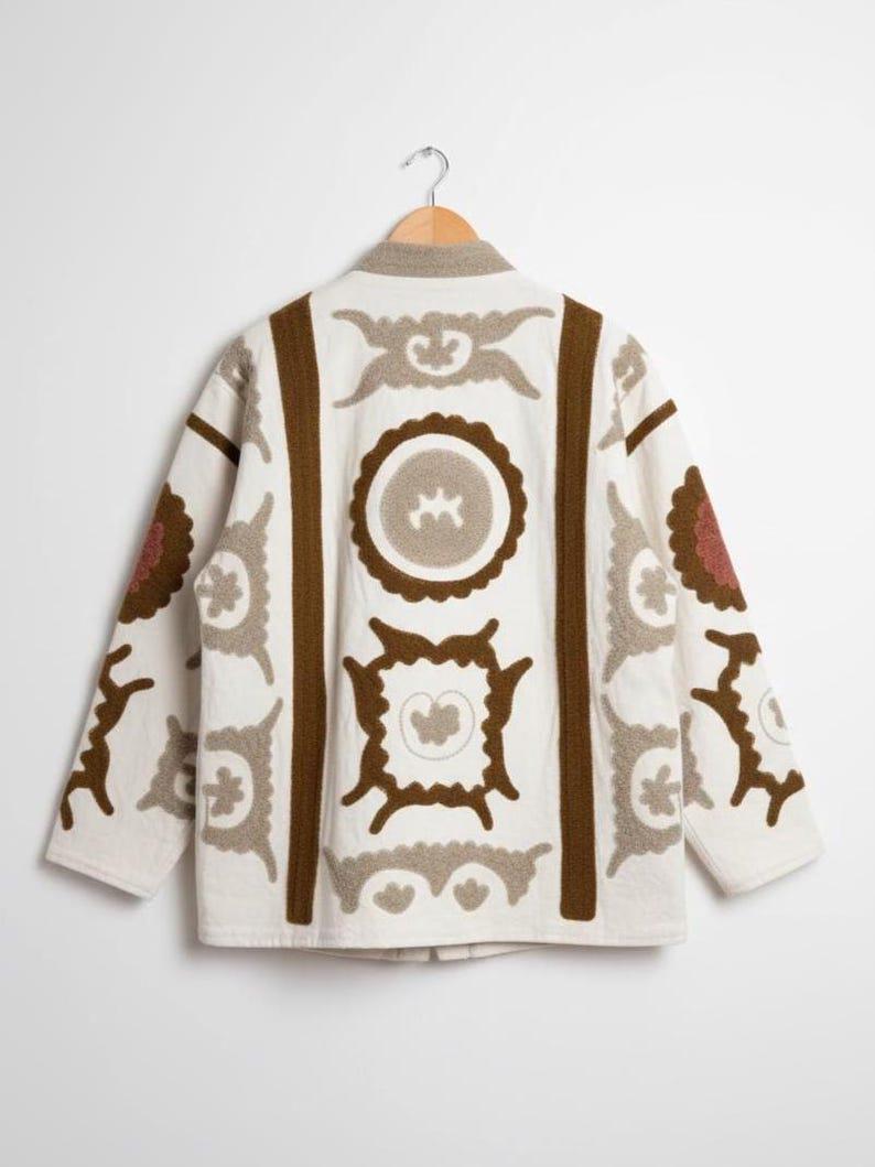 Floral Velvet Suzani Embroidered Jacket | Bohemian Chic Coat | Warm Outerwear | Gift For Her Bohozani