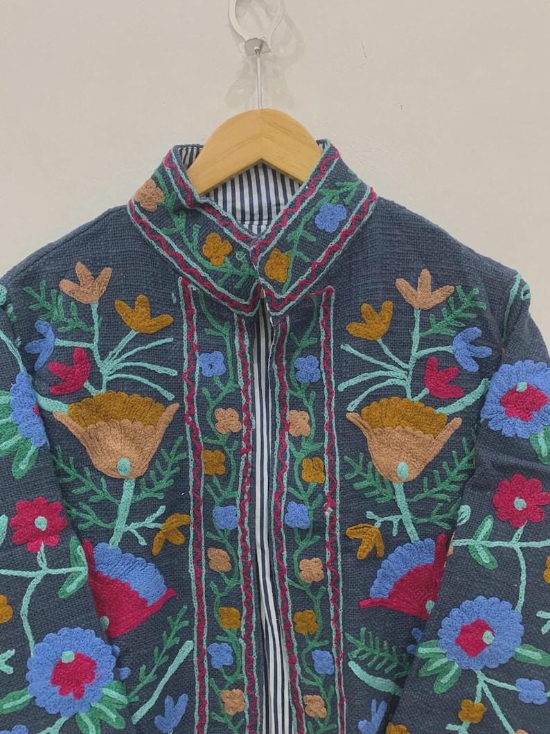 Black Cotton Embroidery TNT Jacket : Bohemian Stylish Jacket | Gift For Her Bohozani