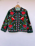 Embroidered Velvet Suzani Jacket | Bohemian Festival Coat | Gift For Her Bohozani