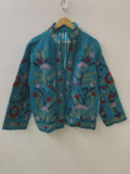 Floral Embroidered Suzani Jacket | Boho Ethnic Duster Bohozani