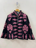 Hand-Embroidered Suzani Velvet Jacket | Bohemian Floral Duster Bohozani