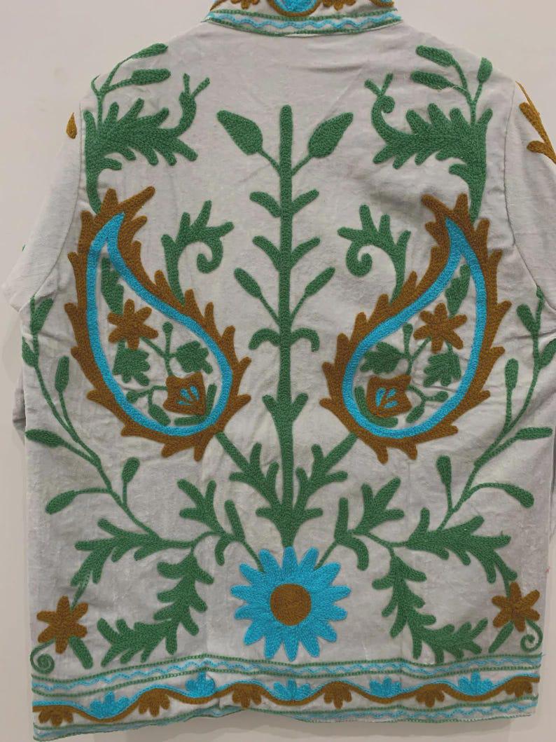Handmade Velvet Suzani Embroidered Jacket Bohozani