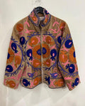 Floral Suzani Jacket – Handmade Embroidered Coat, Boho Vintage Style Outerwear, Festival Chic Bohozani