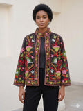 NEW COLLECTION Hand-Embroidered Velvet Suzani Jacket – Boho Ethnic Kimono Outerwear Gifr For Mom Bohozani