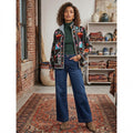 Embroidered Velvet Kimono Jacket | Suzani Floral Boho Outerwear Bohozani