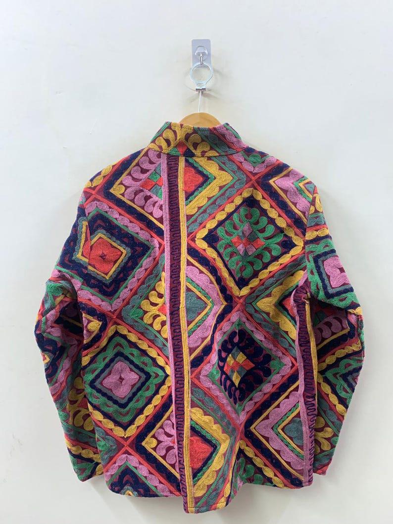 Handmade Velvet Suzani Embroidered Jacket Bohozani