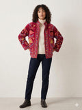 Embroidered Velvet Kimono Jacket | Suzani Floral Boho Outerwear Bohozani