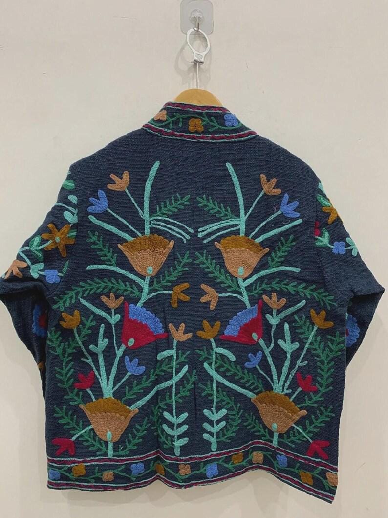 Black Cotton Embroidery TNT Jacket : Bohemian Stylish Jacket | Gift For Her Bohozani