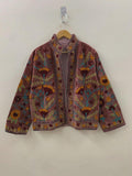 Suzani Embroidered Velvet Jacket | Handmade Cropped Bohemian Outerwear Bohozani
