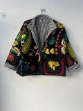 Handmade Velvet Suzani Jacket | Embroidered Boho Coat Bohozani