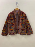 Suzani Embroidered Velvet Jacket | Handmade Short Bohemian Festival Coat Bohozani