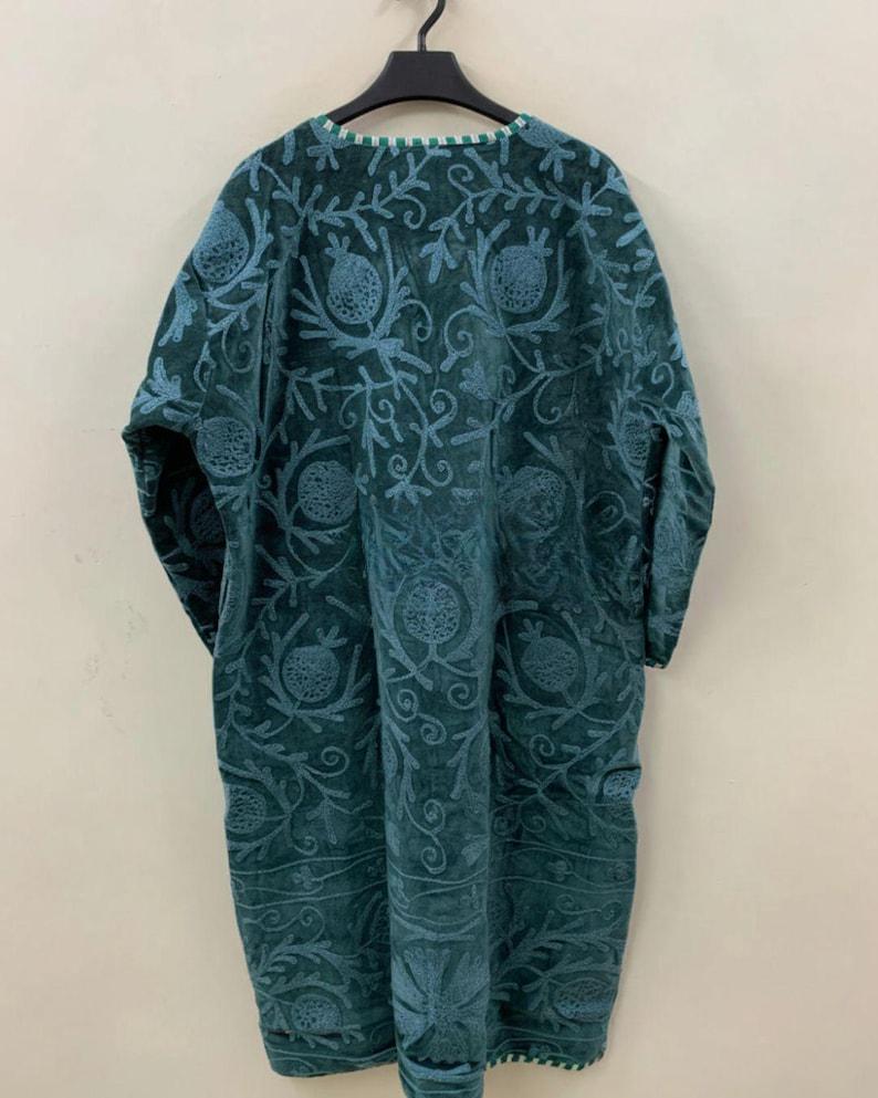 Velvet Suzani Long Kimono Robe | Boho Kimono Jacket | Gift For Her Bohozani