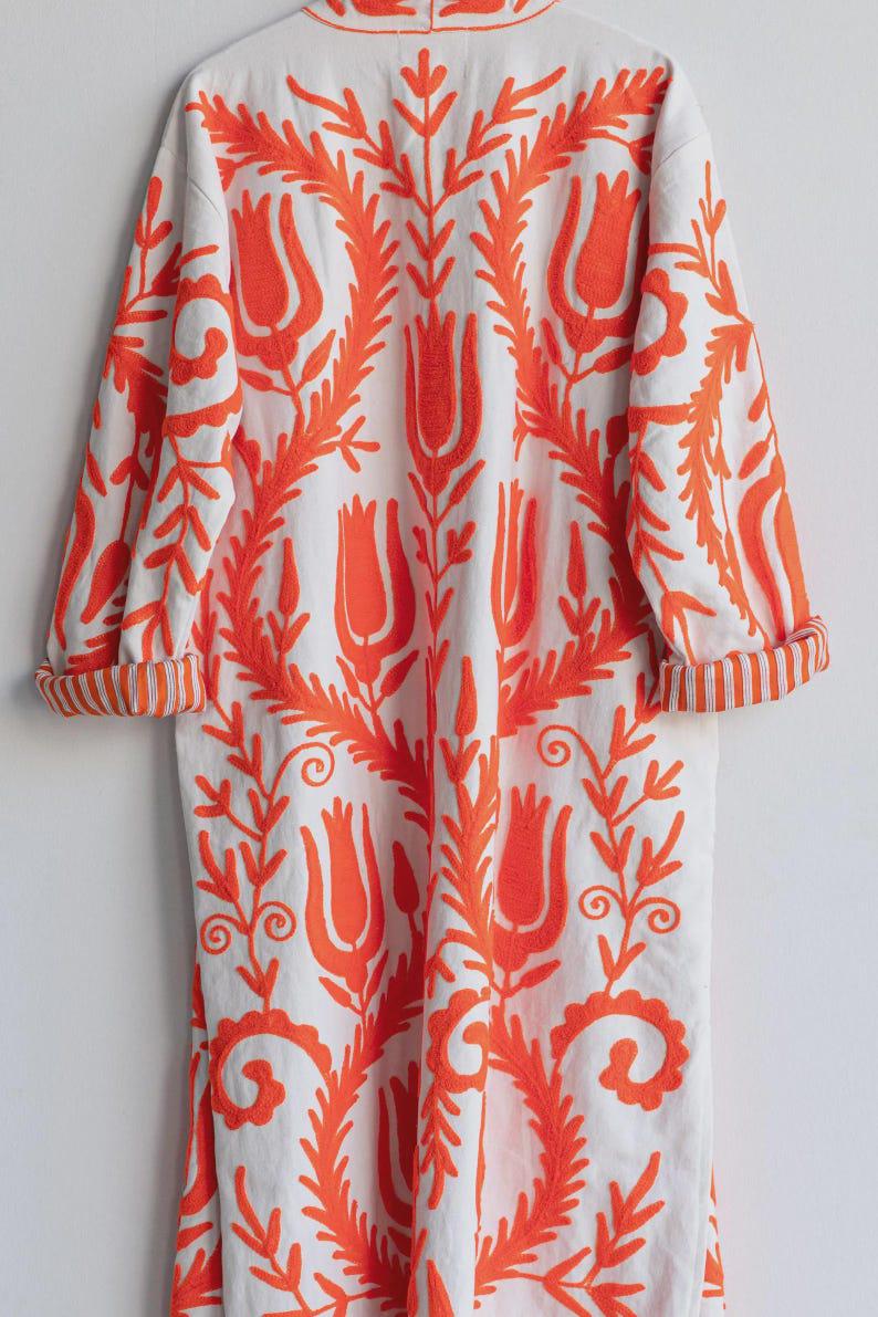 Hand-Embroidered Suzani Velvet Kimono Robe | Boho Floral Festival Jacket Bohozani