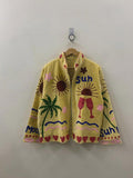 Embroidered Velvet Suzani Jacket | Bohemian Indian Coat Bohozani