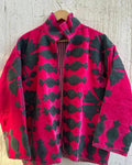 Pink Velvet Suzani Duster Jacket | Embroidered Uzbek Coat Bohozani