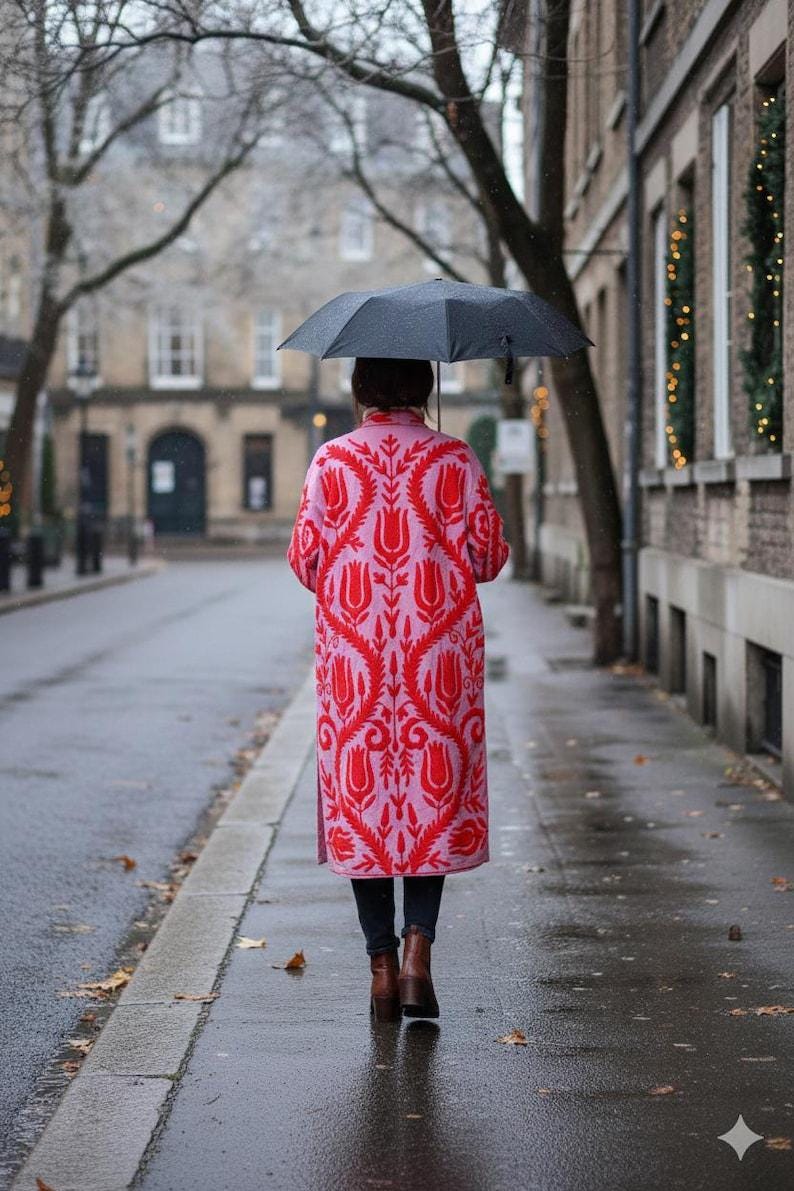 Suzani Kimono Jacket, Cotton & Silk Bohozani