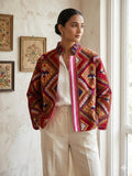 Handmade Velvet Suzani Embroidered Jacket Bohozani