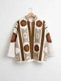 Floral Velvet Suzani Embroidered Jacket | Bohemian Chic Coat | Warm Outerwear | Gift For Her Bohozani