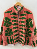Floral Suzani Velvet Jacket, Hand Embroidered Boho Coat Bohozani