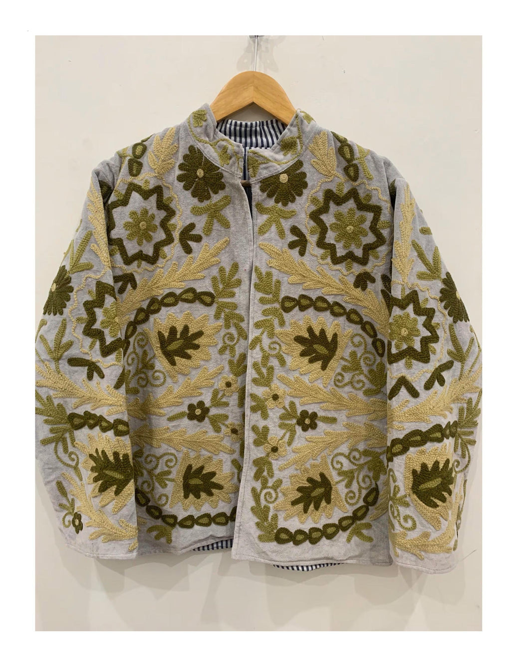 Colorful Suzani Embroidered Kimono |Handmade Coat |Festival Kimono |Duster Velvet Robe | Ethnic Floral Outerwear Bohozani