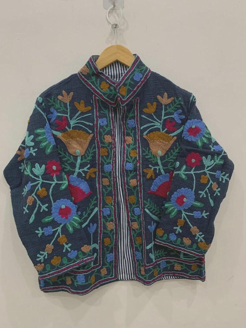Black Cotton Embroidery TNT Jacket : Bohemian Stylish Jacket | Gift For Her Bohozani