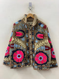 Handmade Velvet Suzani Jacket, Hand Embroidered Boho Coat Bohozani