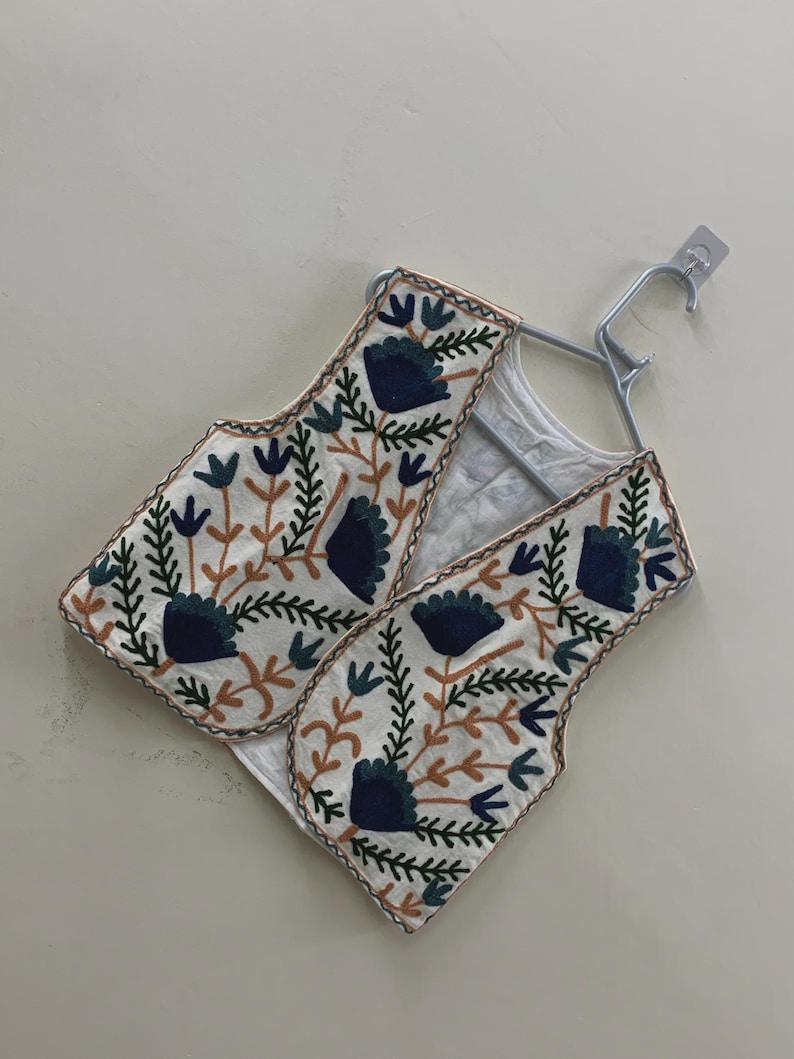 Hand-Embroidered Suzani Velvet Vest | Floral Boho Festival Jacket Bohozani