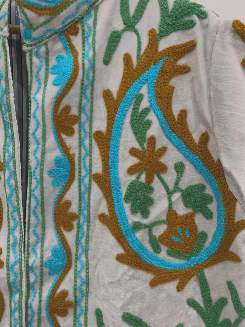 Handmade Velvet Suzani Embroidered Jacket Bohozani