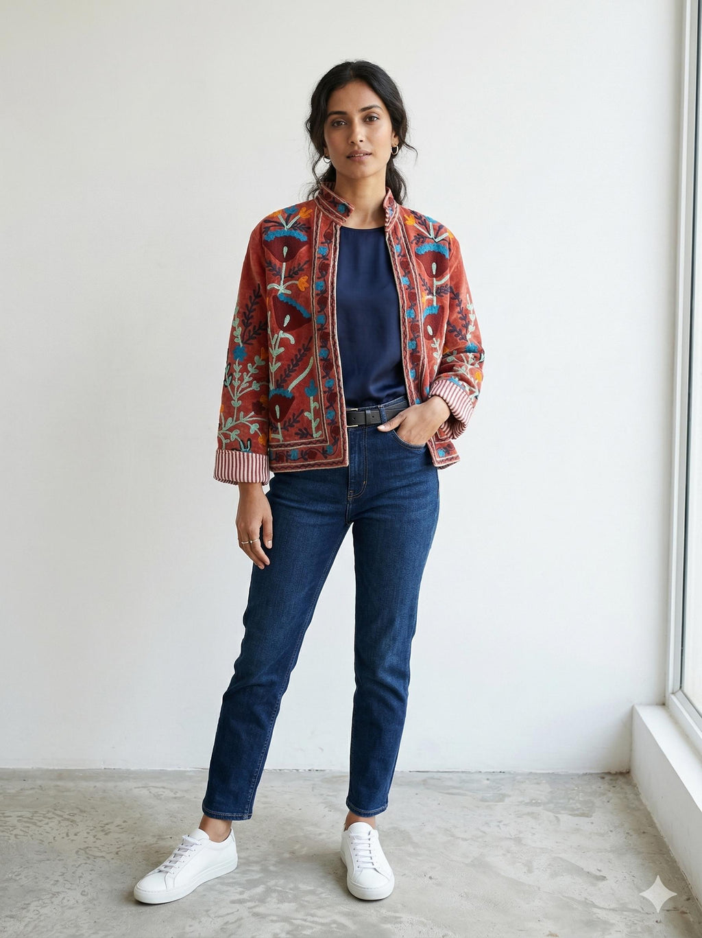 NEW COLLECTION Hand-Embroidered Velvet Suzani Jacket – Boho Ethnic Kimono Outerwear Gifr For Mom Bohozani