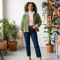 Embroidered Velvet Cropped Jacket | Boho Festival Outerwear Bohozani
