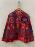 Handcrafted Velvet Suzani Jacket – Vintage Inspired Embroidered Statement Coat Bohozani