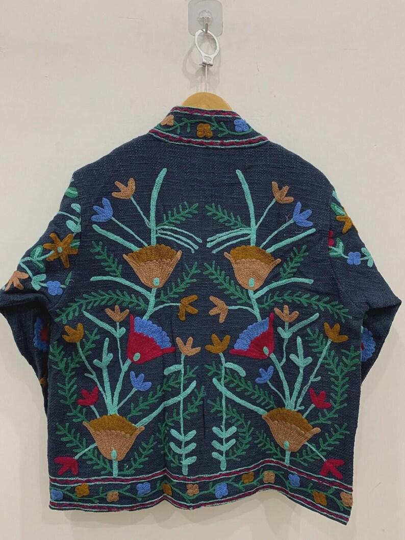 Black Cotton Embroidery TNT Jacket : Bohemian Stylish Jacket | Gift For Her Bohozani