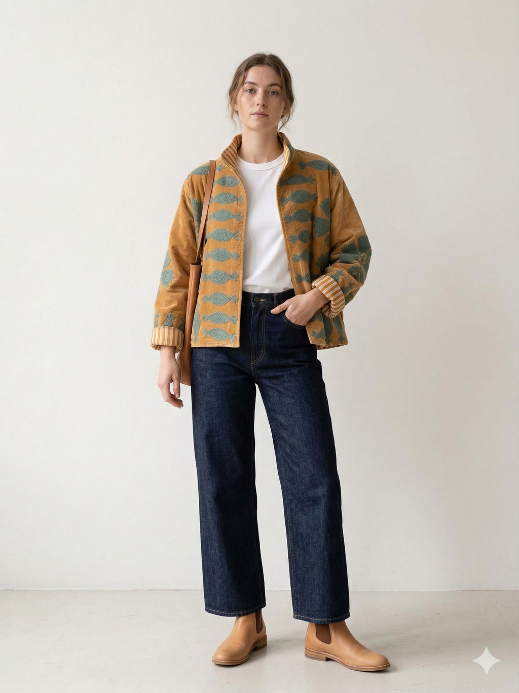 Velvet Blue Suzani Jacket – Hand-Embroidered Boho Ethnic Kimono Outerwear Bohozani