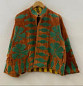 Handmade Velvet Suzani Embroidered Coat | Cropped Boho Ethnic Jacket Bohozani